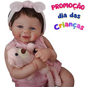 Bebê Reborn Cabelo Enraizado Pode Molhar Silicone Macio