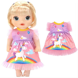 Roupinha para Reborn de 25 a 35cm Unicornio