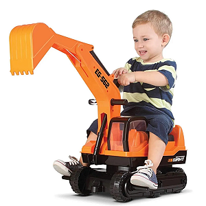 Trator Escavadeira Infantil Gigante Giant Escavator Roma Brinquedo Retroescavadeira