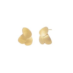 BRINCO FOLHAS MINI OURO 18K