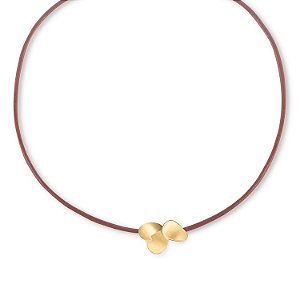 Colar Folhas em banho de ouro 18k