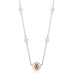 COLAR ASTRAL CORNALINA MINI PRATA