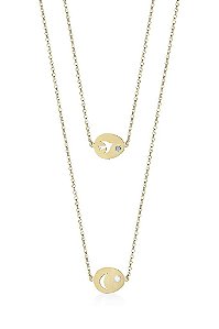 ESCAPULÁRIO O SONHO E O MUNDO EM BANHO DE OURO 18K