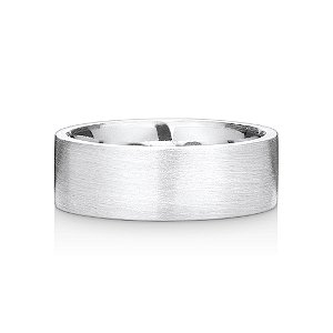 ALIANÇA FLAT OURO BRANCO 18K