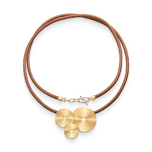 COLAR RADIAL EM BANHO DE OURO 18K