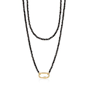 COLAR PENCA ESPINÉLIO EM BANHO DE OURO 18K