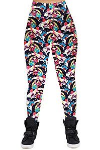 Calça Legging de Poliamida Cintura Alta - CD:2170