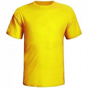 Camiseta Amarela Lisa Sem Estampa