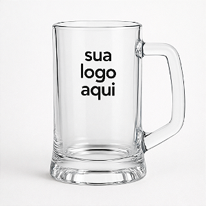 Caneco Vidro Chopp Liso Personalizado C/ 5 Cores