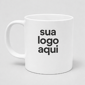 Caneca Reta Branca Personalizada c/ 3 Cores