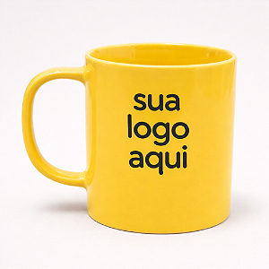 Caneca Reta Amarela Personalizada c/ 5 Cores