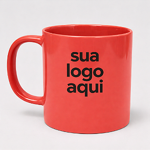 Caneca Reta Rosa Personalizada c/ 3 Cores