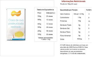 Claras de Ovos Pasteurizadas Resfriadas Pack de 12 unidades