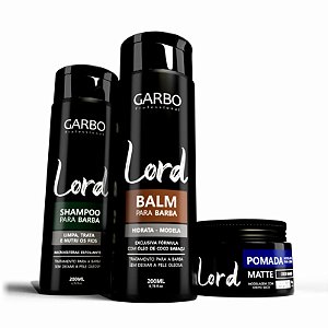 COMBO LORD Shampoo + Balm + Pomada (Garbo Professional)
