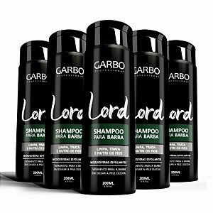 COMBO 6 SHAMPOO LORD PARA BARBA 200ML (GARBO PROFESSIONAL)