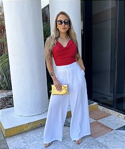 Blusa degagê vermelha