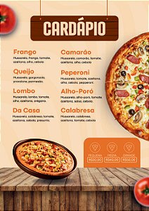 Cardápio em PVC