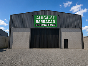 Placa aluga-se Barracao