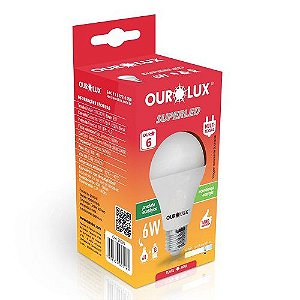 Lâmpada Led 6w Luz Branca Fria 6500k - Ourolux