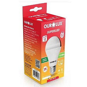 Lâmpada Led 12w Luz Branca Fria 6500k - Ourolux