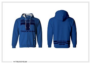 Jaqueta Moletom Ziper Capuz Truckyeah Estampada Blue (Masculino)