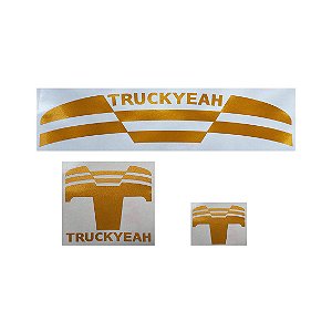 Kit - Adesivos Refletivos Truckyeah Gold kit 3 Adesivos