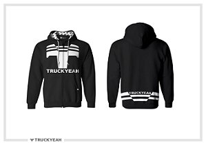 Jaqueta Moletom Ziper Capuz Truckyeah Estampada Black (Feminino)