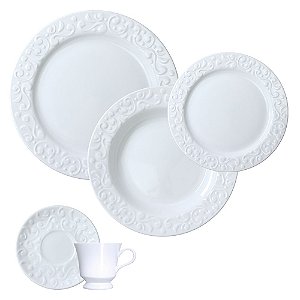 Aparelho De Jantar Chá 30 Peças Porcelana Tassel Germer