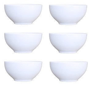 Kit 6 Bowls Tigela Cumbuca Capri 400ml Porcelanas Germer