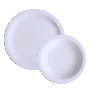 Jogo 12 Peças Pratos Rasos E Fundos Iguaçu Porcelana Germer