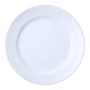 Jogo 6 Pratos Rasos Branco Cilíndrica Porcelana Schmidt