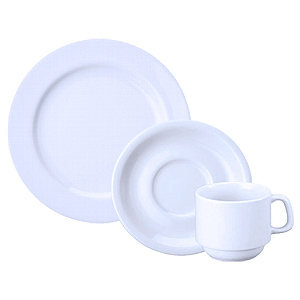 8 Pratos Sobremesa 8 Xícaras Chá Porcelana Protel Schmidt