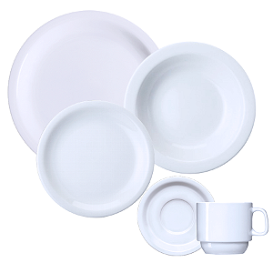 Jogo Jantar 20 Peças Protel Porcelana Schmidt  4 Pessoas