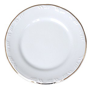 Jogo 6 Pratos Rasos Pomerode Filete Ouro Porcelana Schmidt