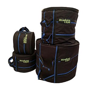 KIT HARD BAG - PRETO E AZUL 10", 12", 14", 14", 20"