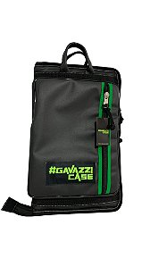 BAG PARA BAQUETAS -COURO LUXO - PRETO E VERDE