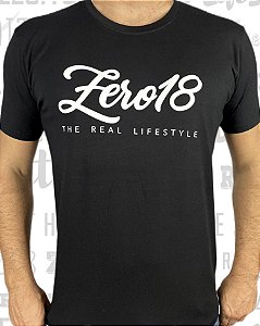 Camiseta Básica ZERO18 ( The Real Lifestyle ) Preta