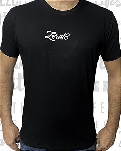 Camiseta Básica Zero18 ( Signature ) Preta