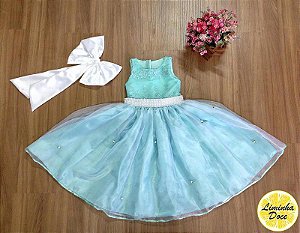 Vestido Para Daminha Azul -Daminha de honra - Liminha Doce