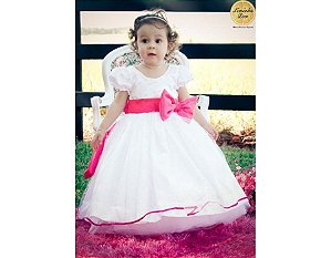 vestido branco daminha infantil