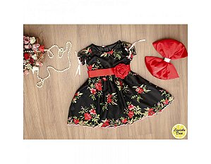 Vestido de Formatura Preto Bordado - Infantil