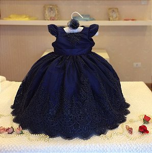 vestido de formatura azul royal infantil