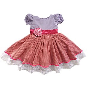 Vestido de Festa Boneca de Pano - Infantil
