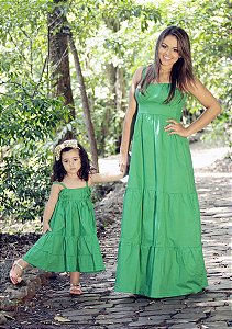 Vestido Longo Verde - Tal Mãe Tal Filha