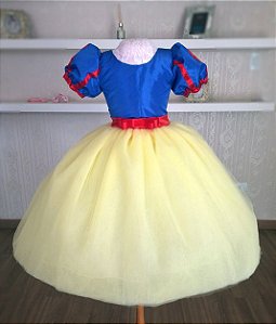 Vestido Para o Tema Branca de Neve Realeza - Infantil