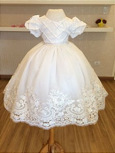  Vestido de Daminha Branco - Infantil