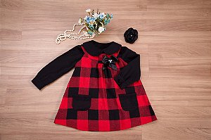 Trapézio Xadrez  Com Camisa- coleção de inverno infantil