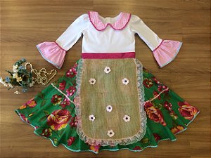 Vestido de Festa Junina Floral Com Renda - vestidos para festa junina -  Liminha Doce - Vestidos de Festa Infantis e Mãe e Filha