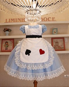 Vestido Alice Pais Das Maravilhas - Vestidos de Temas Infantil - Liminha  Doce - Vestidos de Festa Infantis e Mãe e Filha