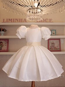 Vestido de dama de honra para meninas de manga comprida com renda para  crianças, vestido de baile de Natal, Branco, 2